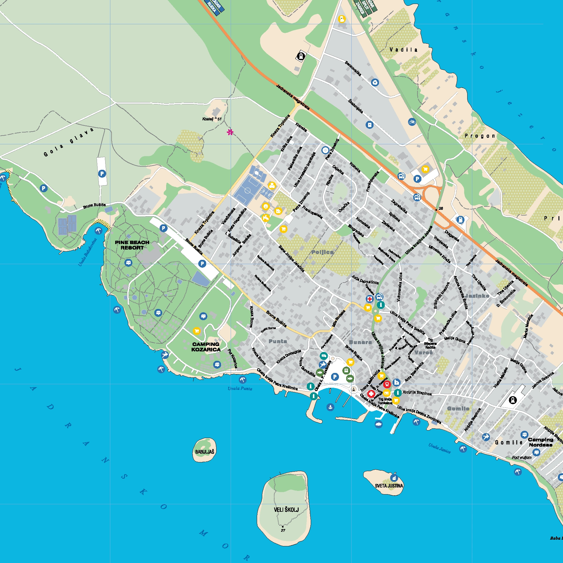 Pakoštane plan mjesta